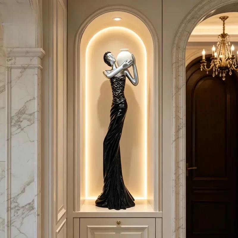 New Nordic abstract figure ornament TV cabinet entrance corridor vertical decoration