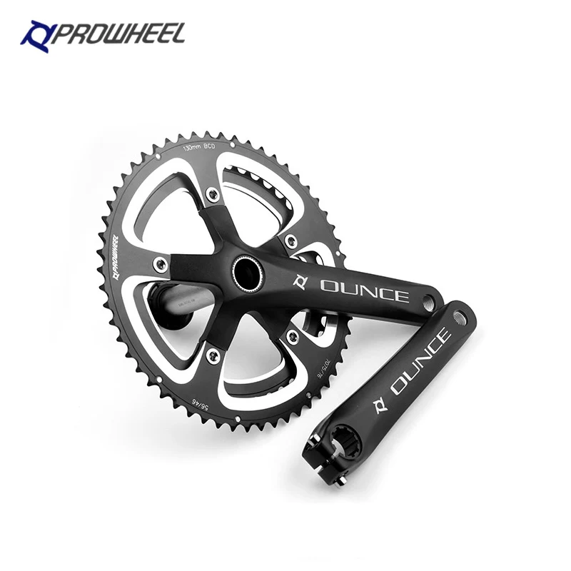 

PROWHEEL 721 Folding Bike Cranks 130BCD 170/172.5mm 10S 46/56T sprocket chassis with bushingsBicycle hollow one-piece crankset