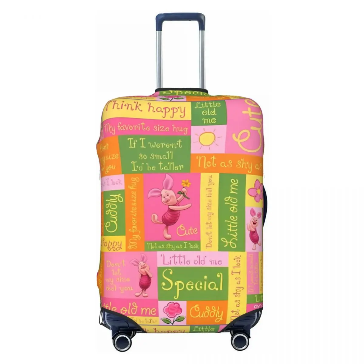 

Cute Pooh Piglet Bear Animal Cartoon Suitcase Cover Travel Vacation Elastic Luggage Accesories Protector