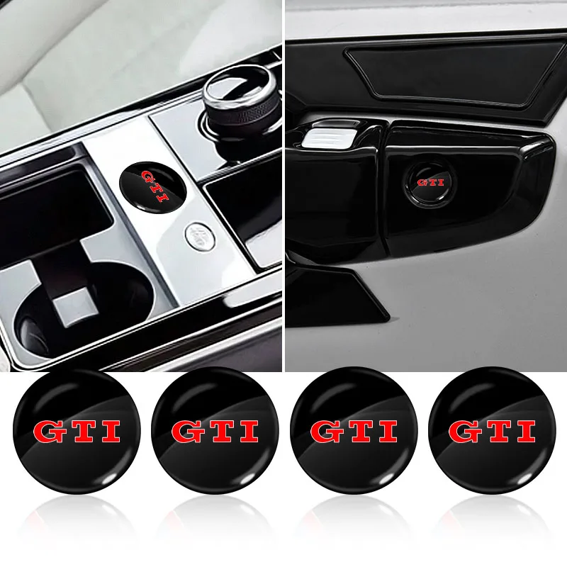 Cubierta Protectora para la Cerradura de la Puerta del Coche, Adhesivo Decorativo para el Orificio de la Llave, Emblema para VW Golf, Amarok, T5, Phaeton, ID3, Tiguan, T-Cross, GTI