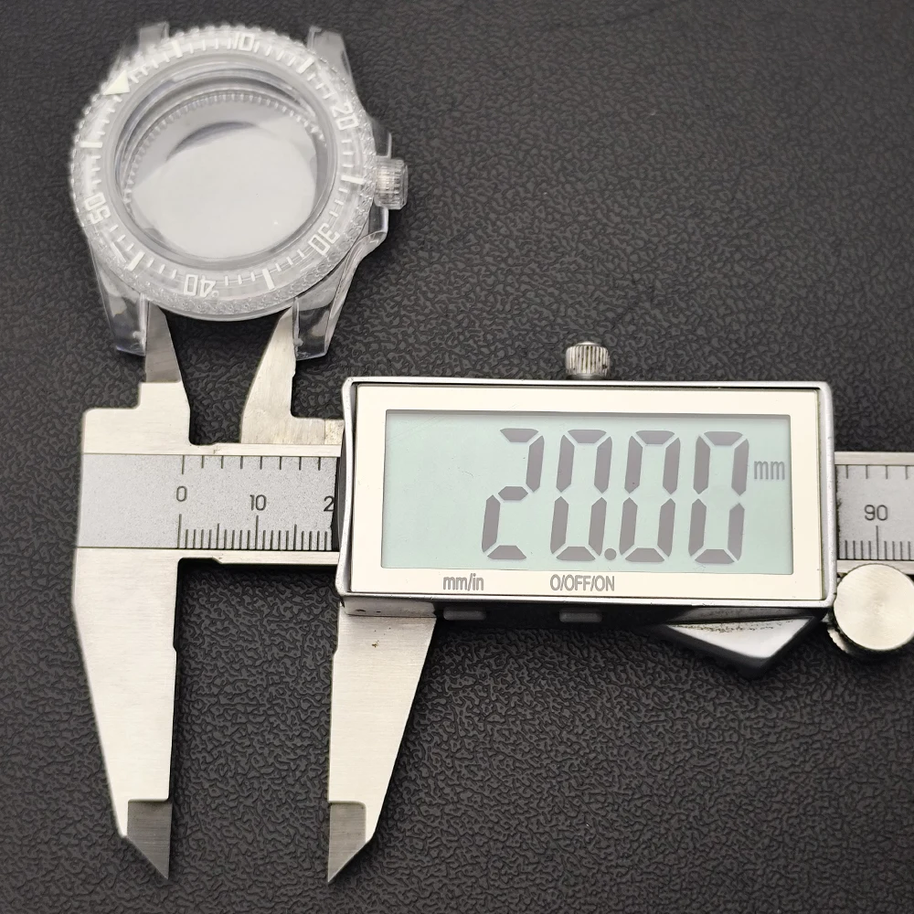 NH35 GMT 40,5mm Uhrengehäuse Herren Transparentes Gehäuse Passend für NH34 NH35 NH38 Uhrwerk Uhrenbox 20mm Uhrenarmband Uhrenzubehör – Detail 12