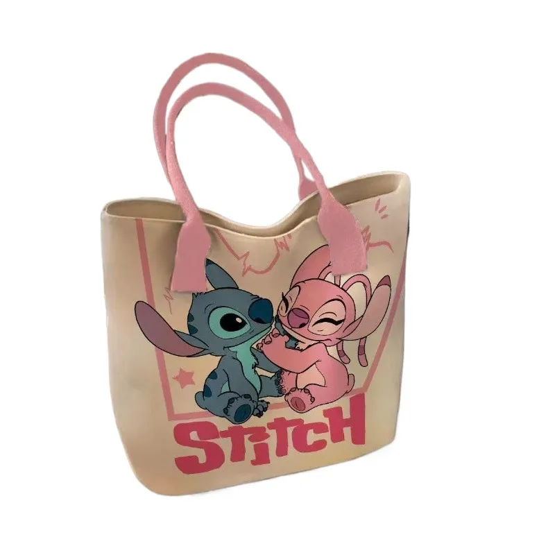 

Disney Stitch Printed Canvas Tote Bag Square Structured Crossbody Shoulder Handbag for Women Girls Disney Lovers