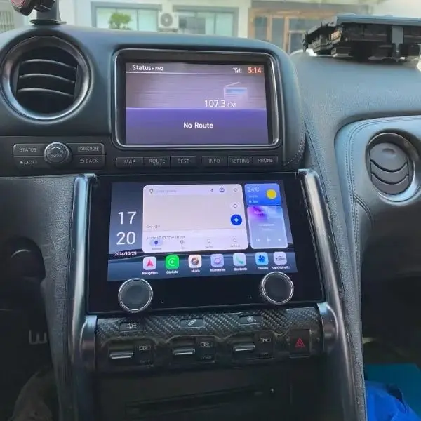 9 "+ 10" راديو السيارة الملاحة GPS لنيسان GT-R GTR R35 2007-2014 2015 اللاسلكية Carplay الوسائط المتعددة رئيس وحدة التيار المتناوب لوحة Autoradio