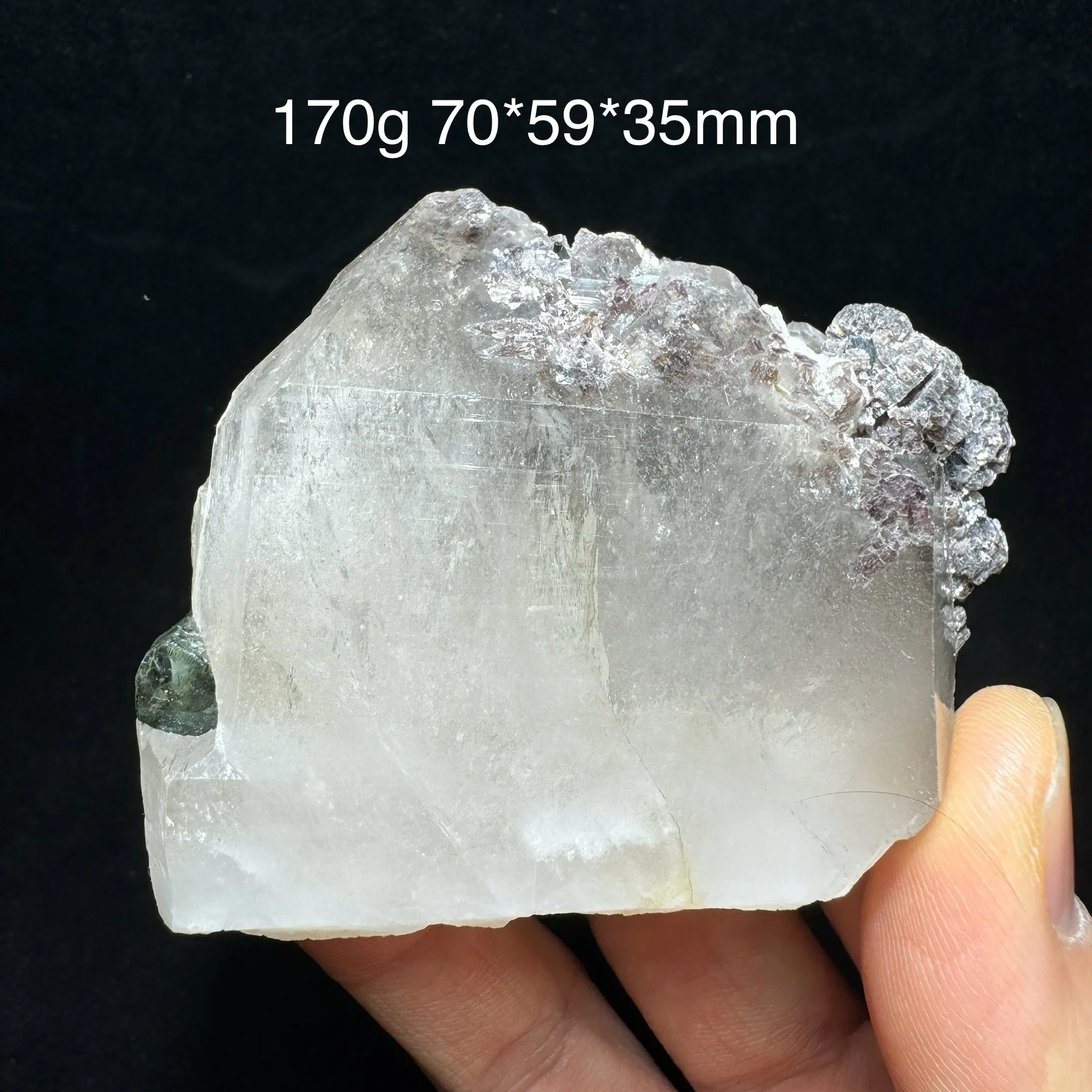 

Натуральный образец зеленого турмалина 170 г с минералами слюды и прозрачного кварца, камень для Рейки-терапии, декор для дома