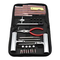 46pcs Heavy Duty Tire Repair Tool Kits for Car Motorcycle Truck Tractor Trailer Travel Camping Car Tire Patch Kit