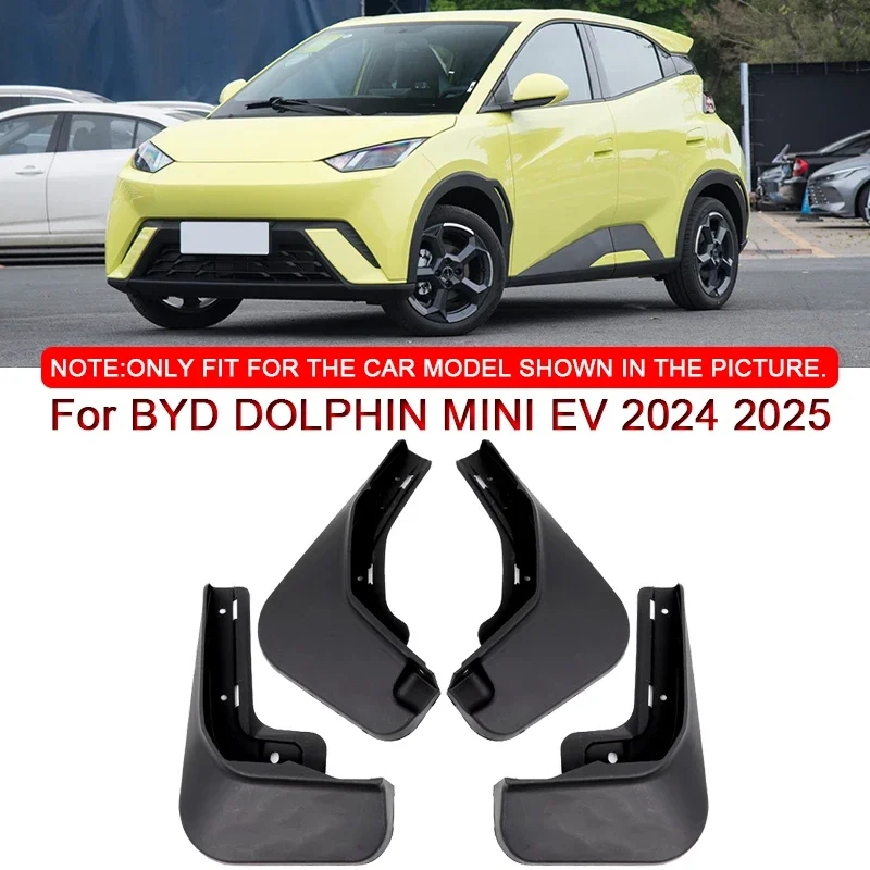 

For BYD DOLPHIN MINI EV 2024 2025 Car Styling ABS Car Mud Flaps Splash Guard Mudguards MudFlaps Front Rear Fender Accessories
