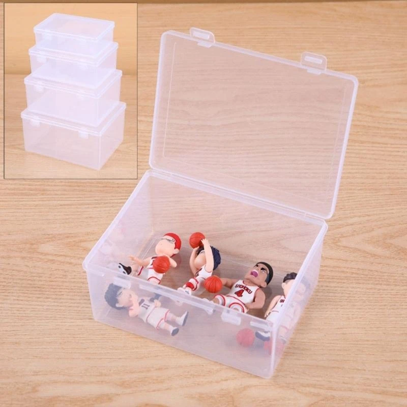  Clear Storage Box for w/ Lids Small Storage-Bins Transparent Organizers for Jewe