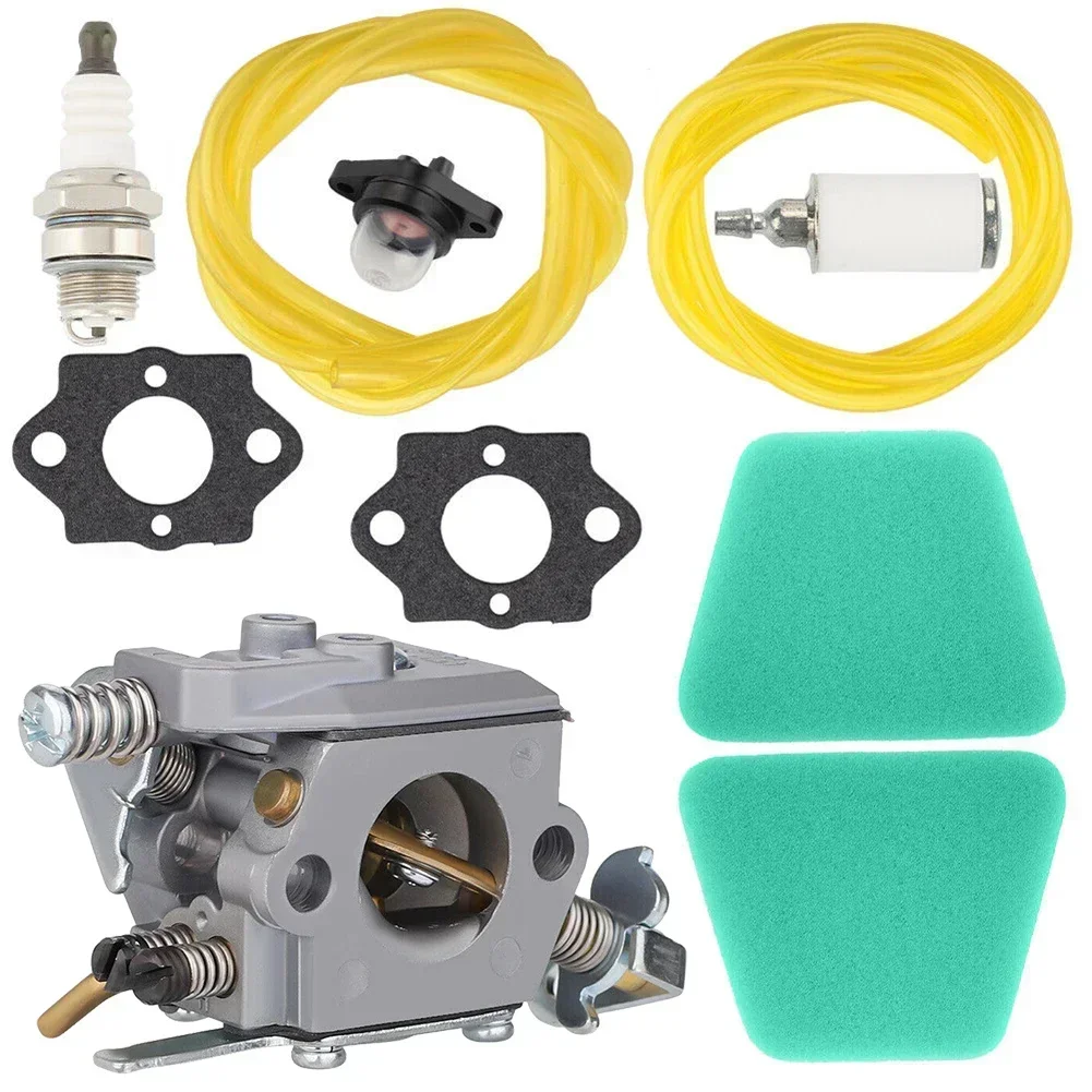 Imagem -01 - Conjunto de Carburador para Motosserra Poulan 2050 2150 2375 Coisa Selvagem 2375le Wt8911 com Plugue de Junta Filtro de ar de Linha de Combustível 1 conjunto de carburador para motosserra poulan 2050 2150 2375 coisa selvagem 2375le wt8911 com plugue de junta filtro de ar de linha de combustivel 1 01