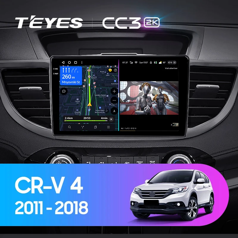 TEYES CC3 2K For Honda CRV CR-V 4 RM RE 2011 - 2018 Car Radio Multimedia Video Player Navigation stereo GPS Android 10 No 2din 2 din dvd