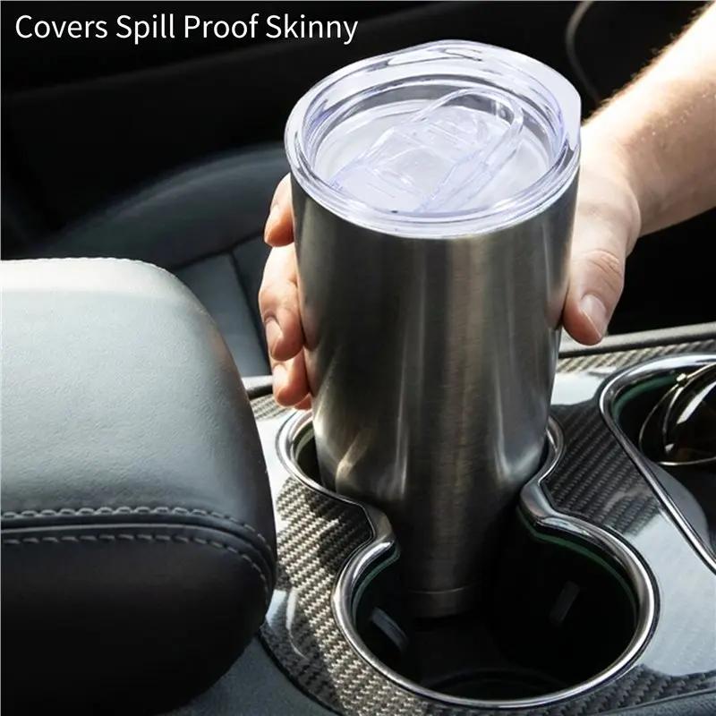T21C 20 Oz Skinny Replacement Lids Tumbler Replacement Accessories Lids Plastic Splash Resistant Lids Covers Spill Proof Skinny