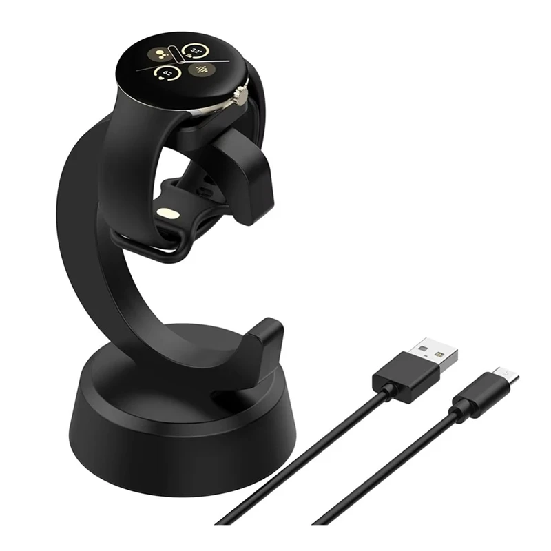 Magnetic Charger Dock Stand With USB Type-C Charging Cable Charge Station Base For Google Pixel Watch 3 41MM 45MM