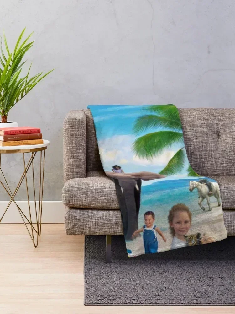 Beach Paradise Throw Blanket Heavy Thins blankets ands Shaggy Blankets