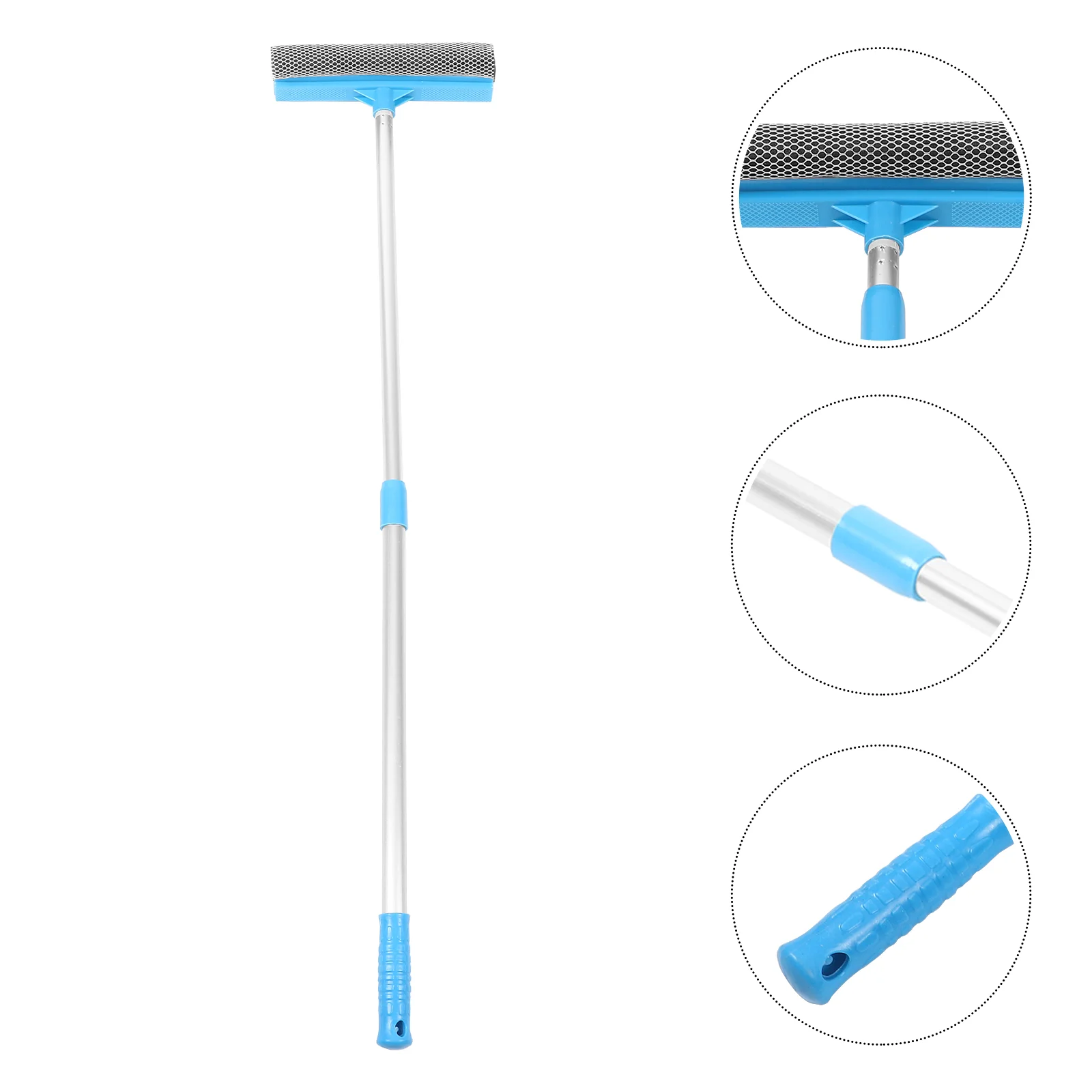 

Double-sided Windows Cleaner Glass Windscreen Wiper Microfiber Scrubber with Pole Car