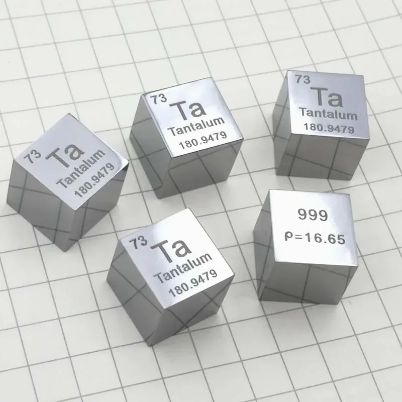 

10mm Tantalum Ta Cubic Periodic Table Cube 99.9% Pure Tantalum Cubic Metal Gift Rare Metal Tantalum Element Block Sample