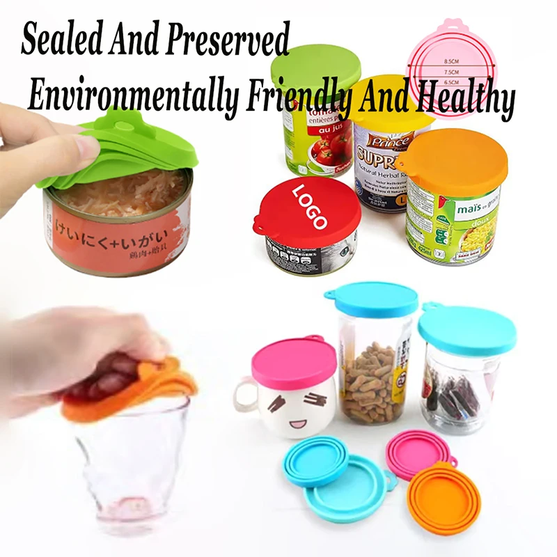 3In1 Reusable Silicone Can Lid Pet Supplies For Dog And Cat Food Freshness Maintainer Kitchen Organization Tool Most Sizes Cans