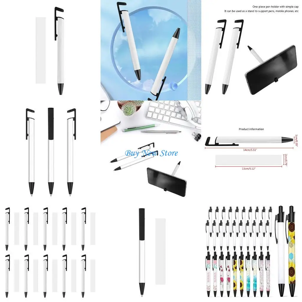 

20CE Retractable Ballpoint Pen with Shrink Films for Heat Transfer, Sublimation Pens
