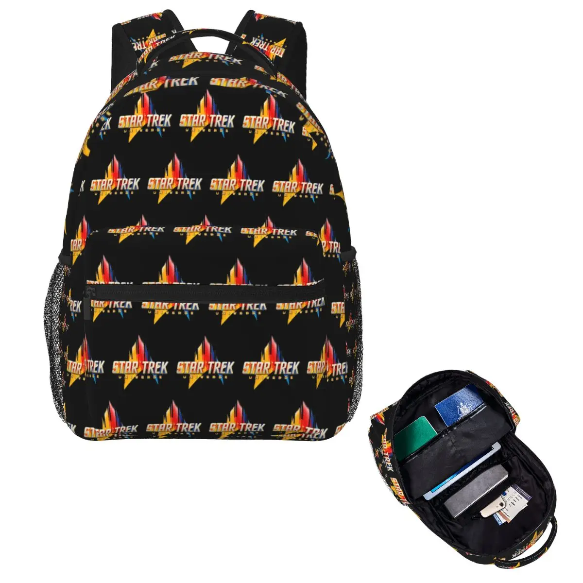 Star Treks Science Fiction TV Series Student Backpack Bag Hiking Travel Daypack for Boys Girls Fashion Bookbag Shoulder Bags