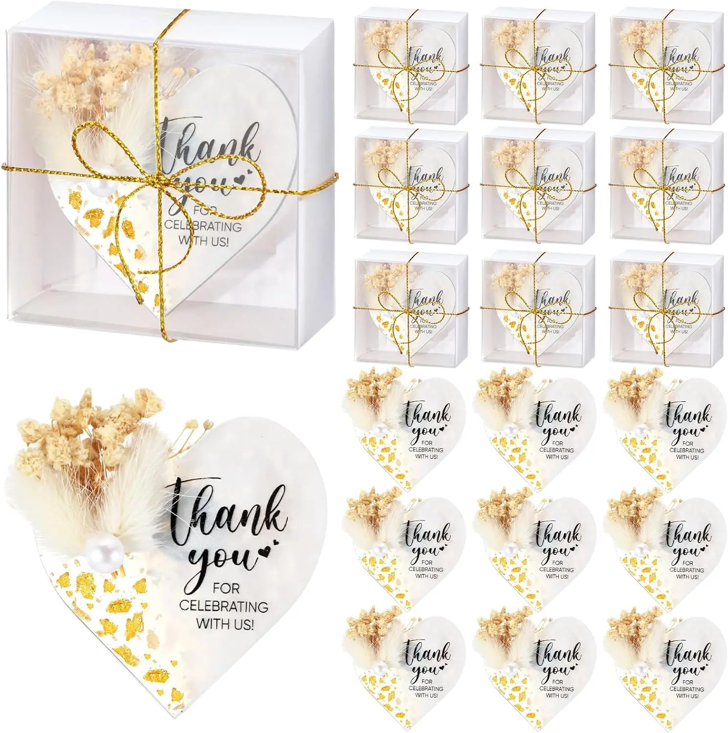 

24 шт. магнитов на холодильник из хрустальной смолы с сухоцветами, свадебные сувениры для гостей, подарки на помолвку, свадьбу, детский праздник