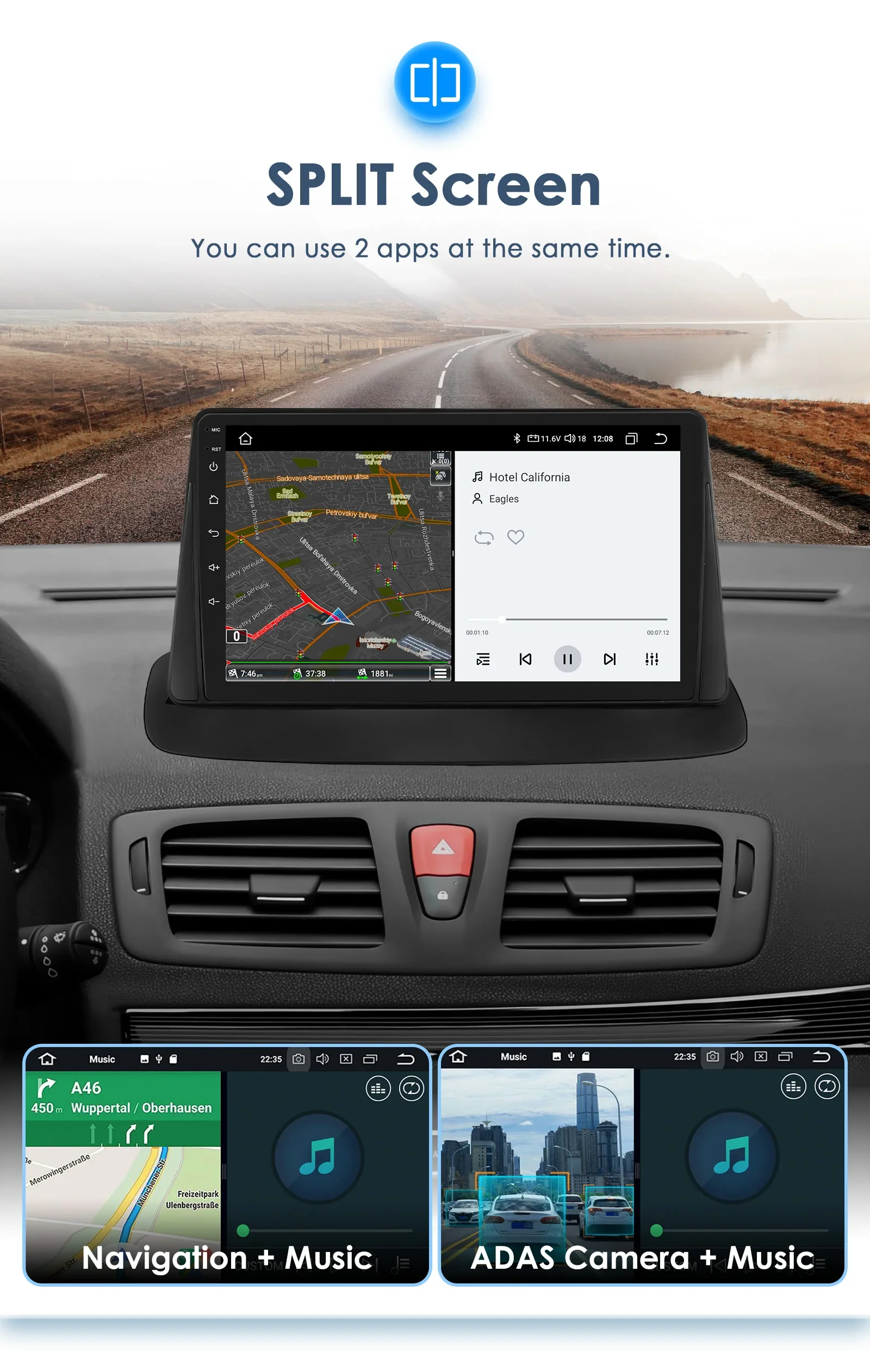Hizpo 9'Carplay 4G AI Systeme Autoradio für Renault Megane 3 Fluence Samsung SM3 2008-2014 Multimedia Video Player GPS Autoradio – Detail 27