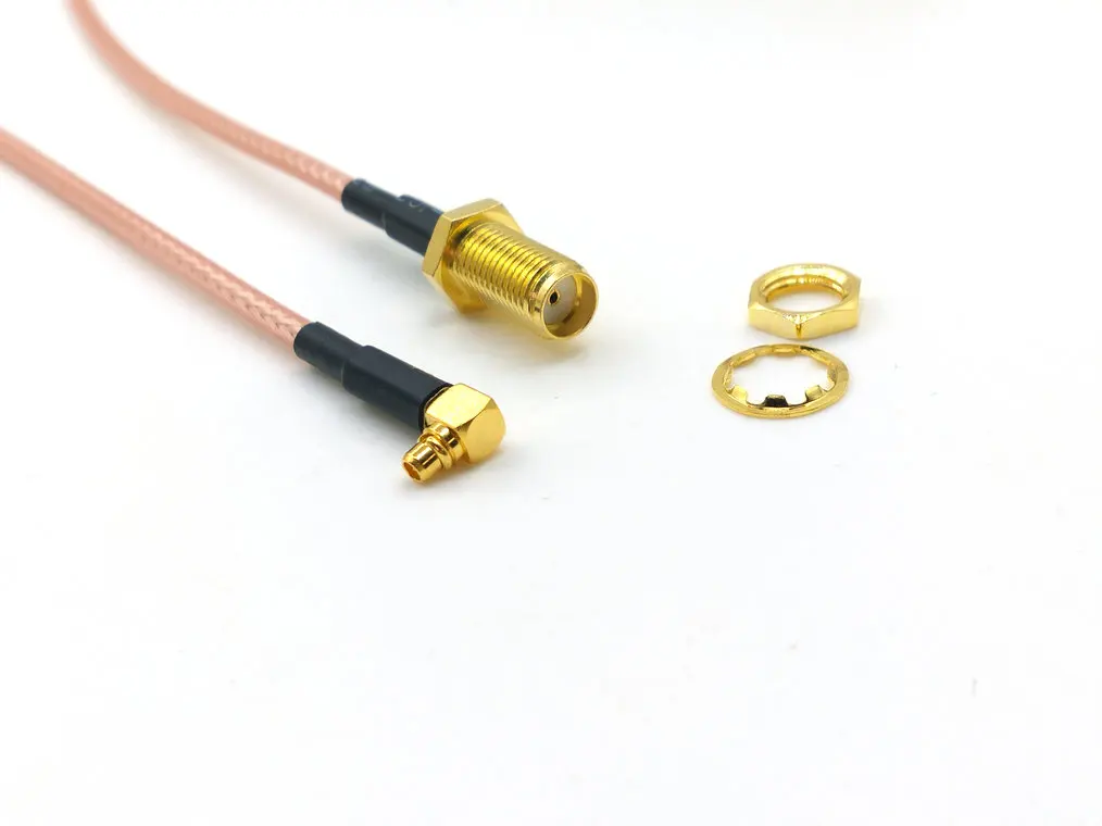 

SMA Female Nut Jack To MMCX Male Plug Right Angle Pigtail Cable Adapter cable RG316