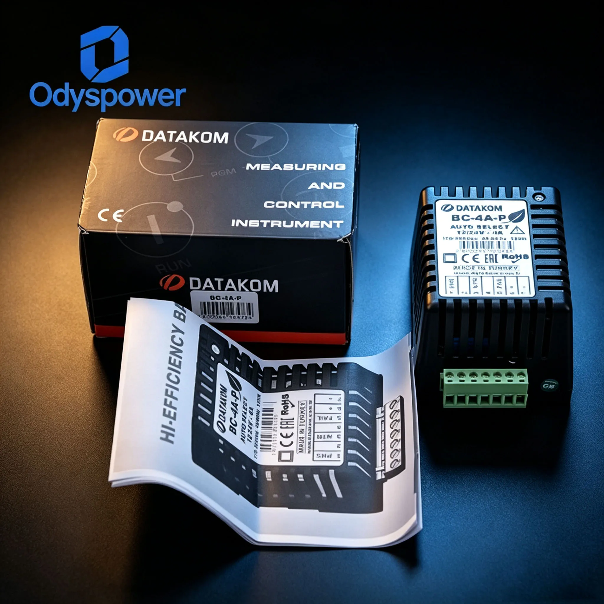 DATAKOM BC‑4A‑P Battery Float Charger, 12V/24V Auto‑Select High‑Efficiency Battery Charger for Diesel Generator Genset Spare Par