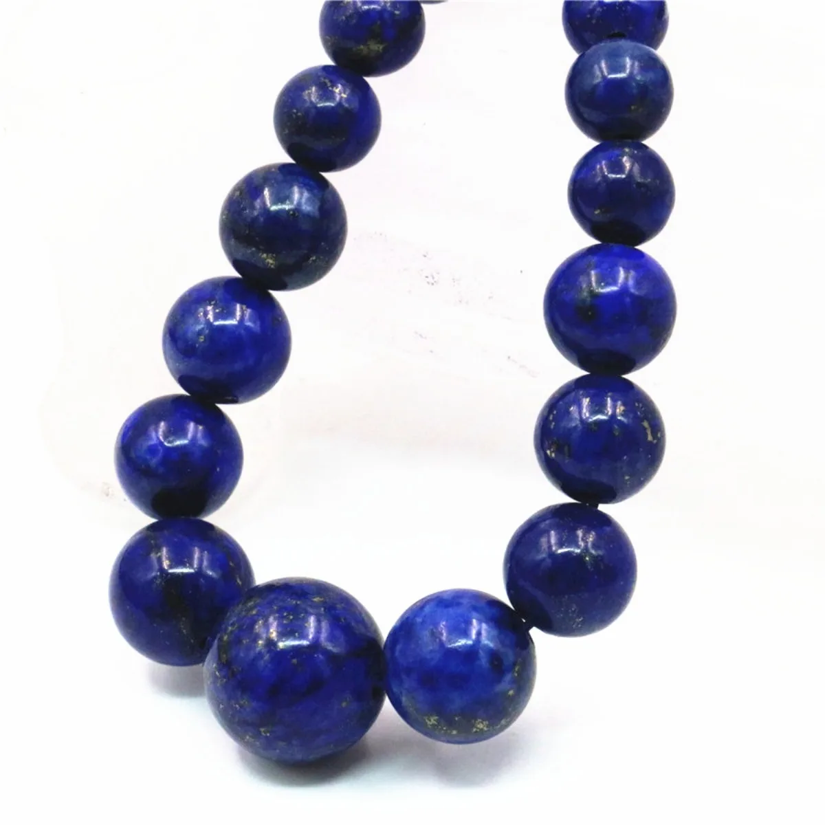 6-14mm Round Multicolor Cyan Lapis Lazuli Semi Finished Stones Balls Gifts Beads Necklace Women Girls DIY Jewelry Making Design