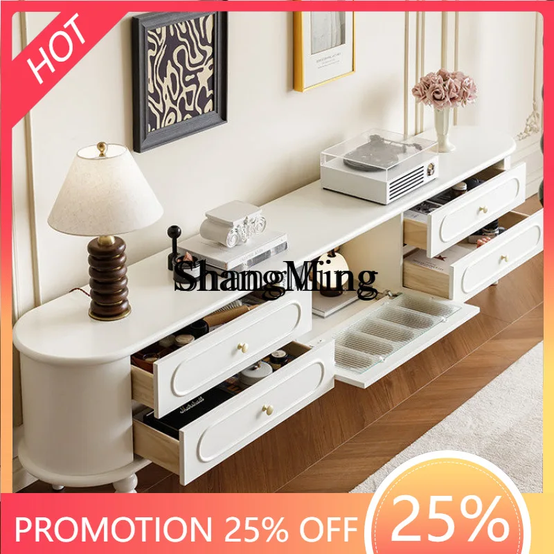 

FG new living room household coffee table TV combination locker integrated cream storage cabinet small apartment