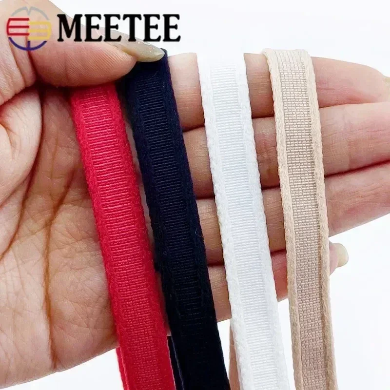 20Meters Meetee 10/12mm Nylon Underwire Channeling Bra Ribbon for Handmade Sewing Underwear Wedding Dress Clothing Accessories