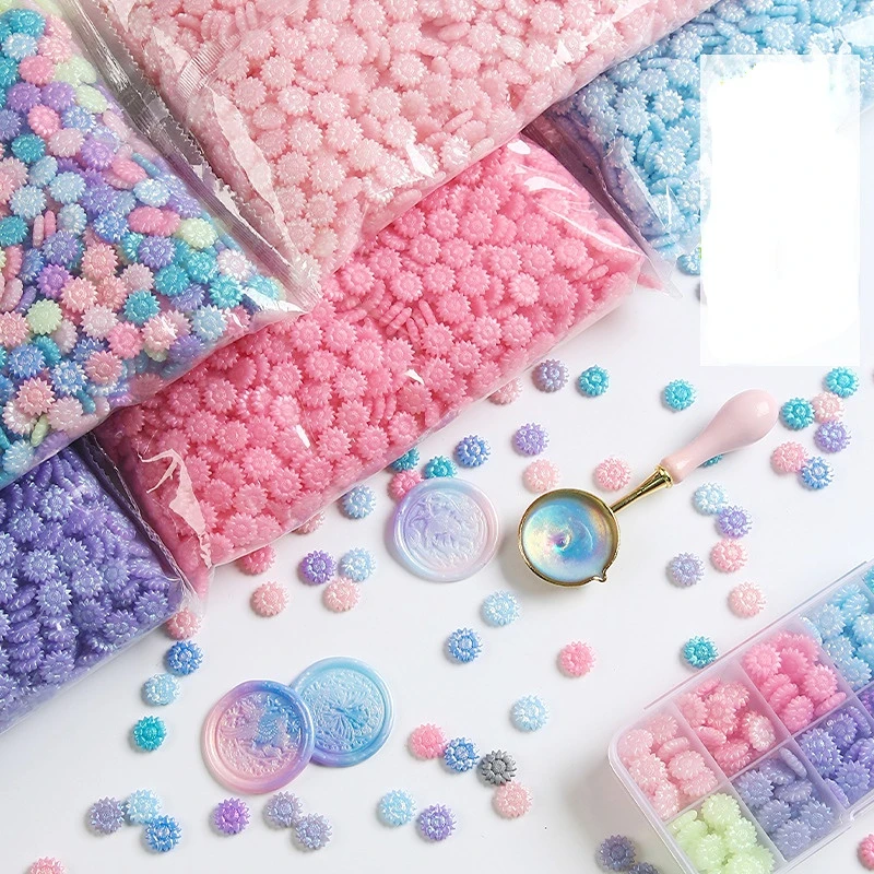 New Sunflower Aurora Fire Paint Wax Grains 300g Bags of Fine Gold Powder Texture Fire Paint Seal Wax Handmade DIY Supplies