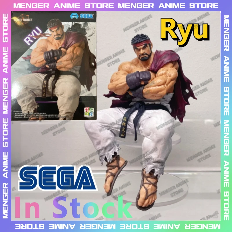 

SEGA Original Street Fighter VI SF6 Ryu Mini Sitting Figure Statue 14cm Anime Game Toys Collectible Desk Model Decoration Gifts