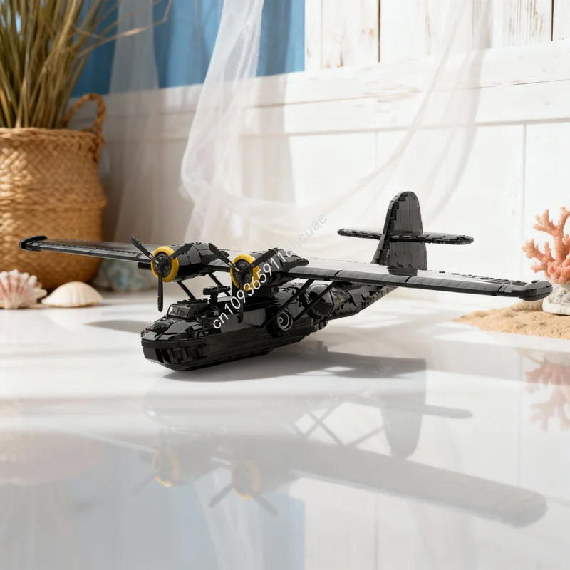 

3639 деталей MOC Clutch Creations Black Cat PBY Версия 1, конструктор, модель, строительные блоки, игрушка, архитектура, рождественские подарки, развивающая игрушка