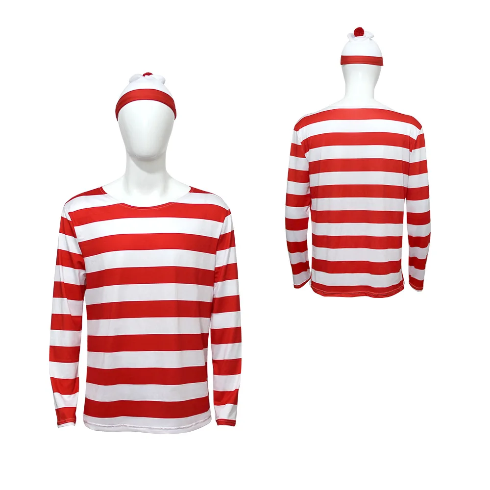 Men's T-shirts Halloween long-sleeved shirts with glasses hats, socks unisex adult costumes for role-playing Christmas