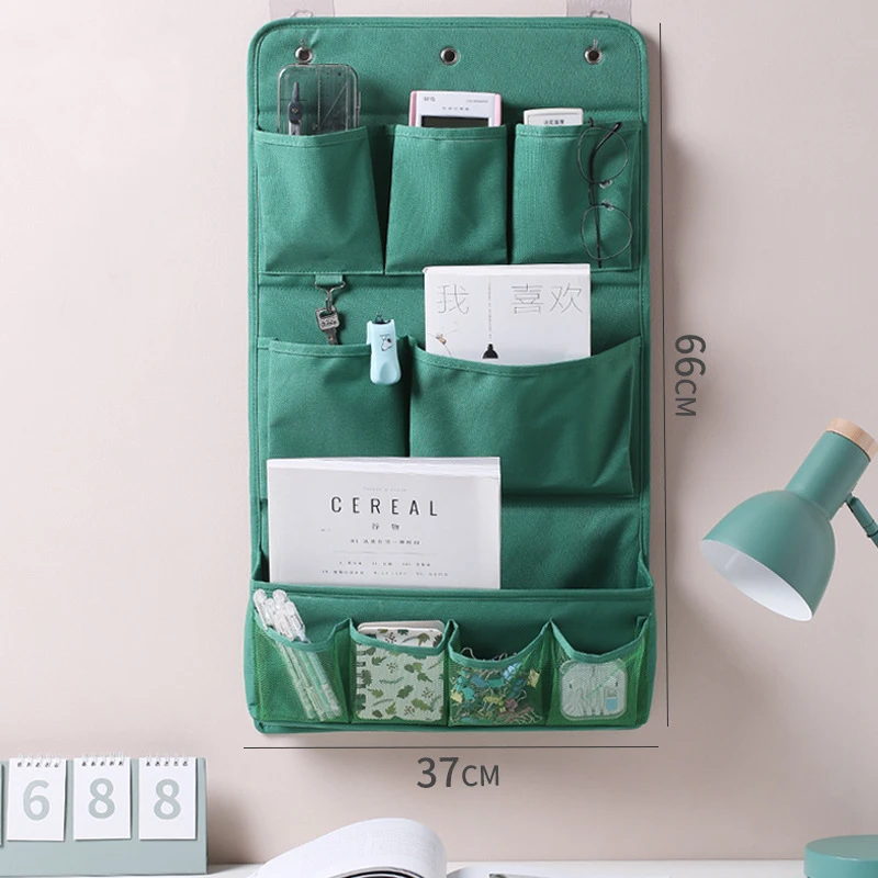 

Solid Color Multifunction Storage Hanging Bag Oxford Cloth Home Bedroom Bathroom Classified Hanging Bag Compartment Storage Bag