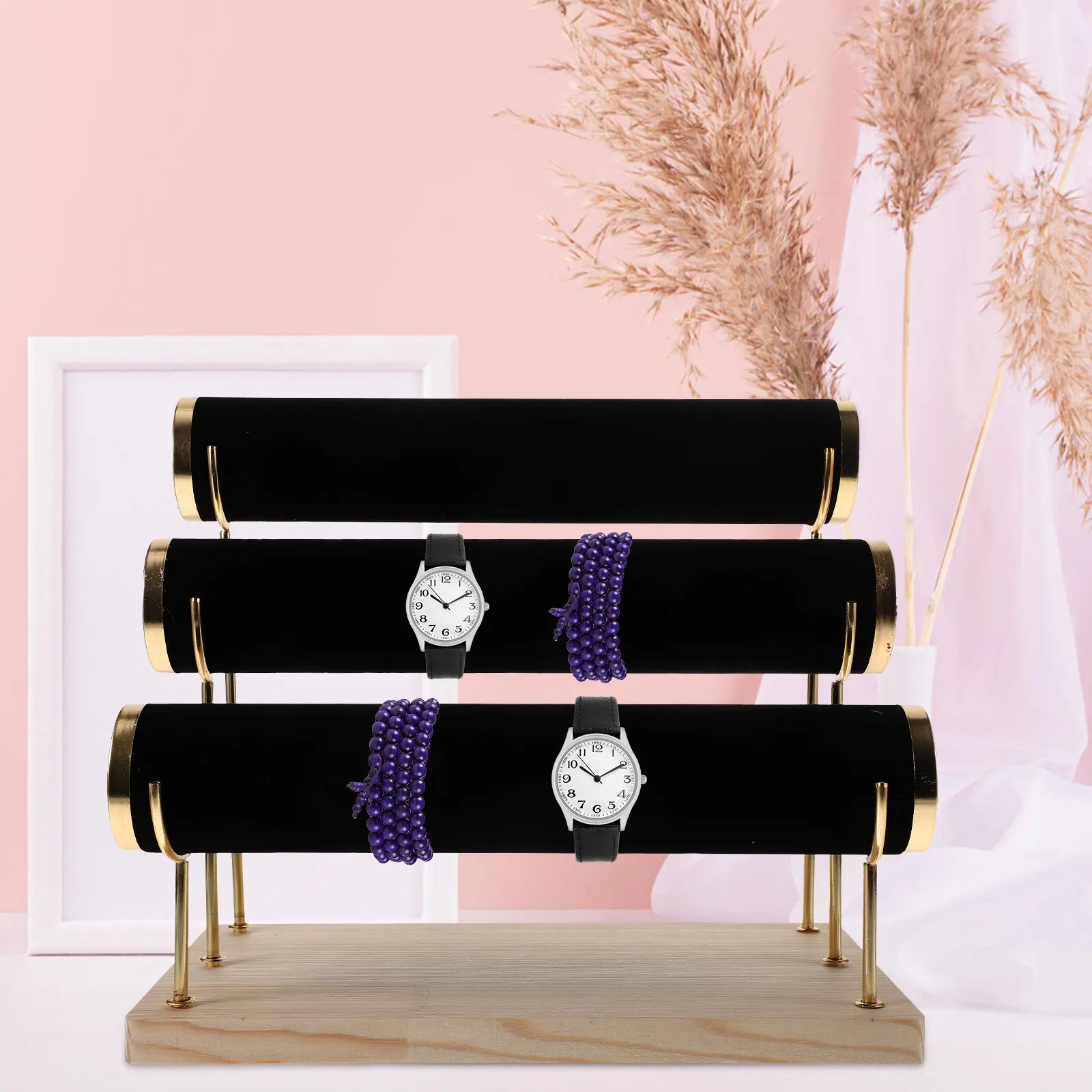 

Bracelet Display Holder 3 Tier Jewelry Organizer Stand Detachable Desktop Watch Rack Bangle Display Stand Bangle Rack