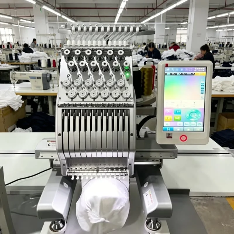 Single Head Computerized Embroidery Machine Industrial Multi Needles for Hat T Shirt Logo High Speed Hot Sale High Quality