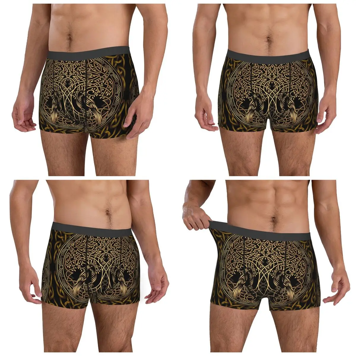 سراويل داخلية بوكسر Yggdrasil Raven سراويل داخلية مريحة للرجال هدية لصديقك