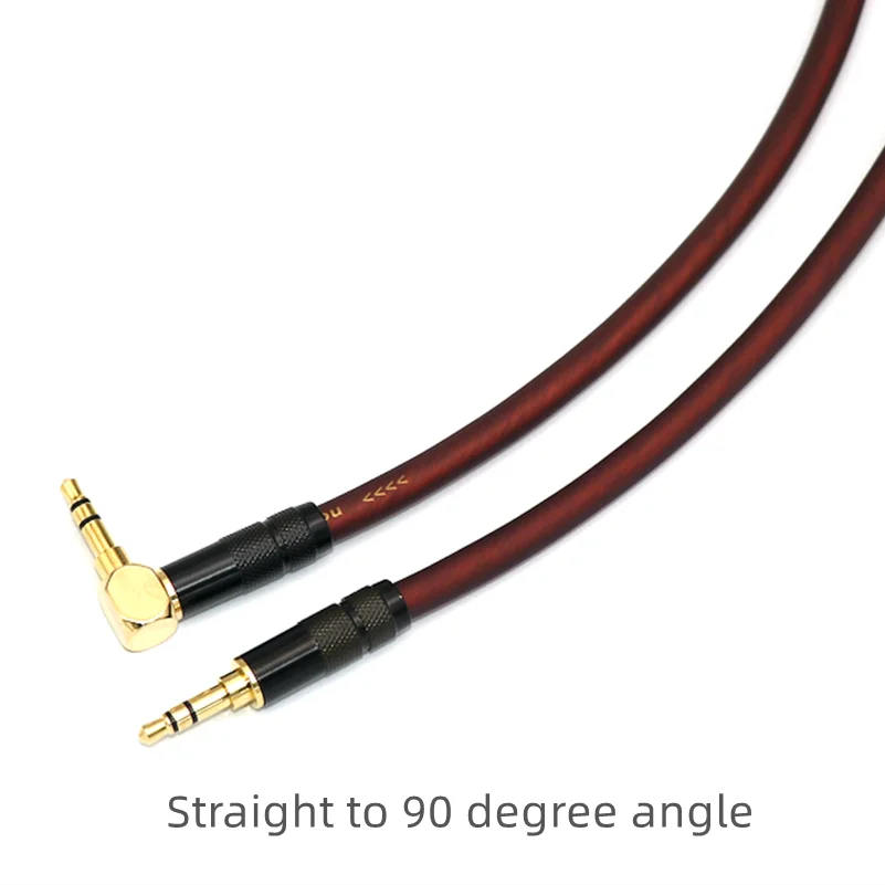 Przewód AUX HiFi 3.5mm głośnik Audio kabel prosty TRS do 90 stopni TRS Jack do gitary pozłacany pomocniczy kabel do słuchawek samochodowy