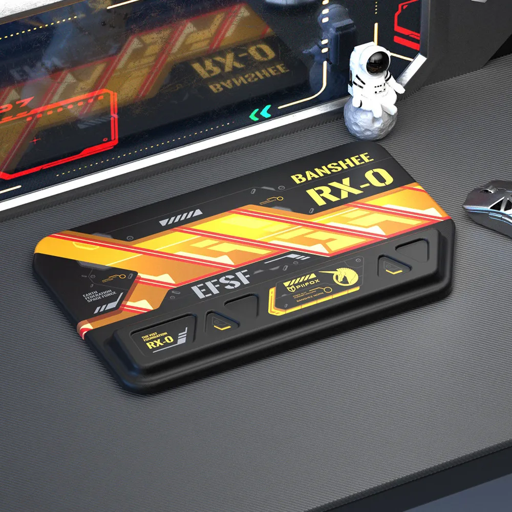 Custom PIIFOX Full Desk Wrist Rest Set, Memory Foam Keyboard Support Cushioned Mouse Pad Ergonomic Office Wrist Pillow Non-Slip