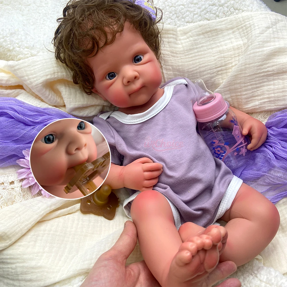 50cm Soft Silicone Reborn Girl Bettie With Hair Realistic Detail Features Washable Doll Holiday Gift for Doll Lovers
