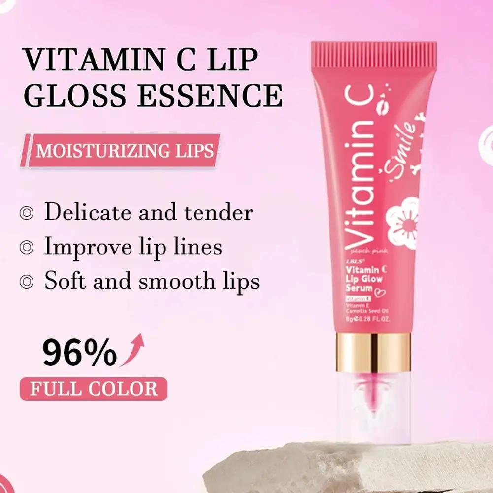Lip Plumping Essence Oil Moisturising Vitamin C Lip Gloss Essence Jelly Transparent Fullness Plumping Lip Serum For Daily Makeup