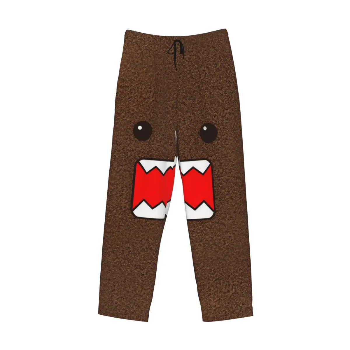 Custom Cute Cartoon Domo Kun Pajama Pants Men Sleepwear Sleep Lounge Bottoms with Pockets