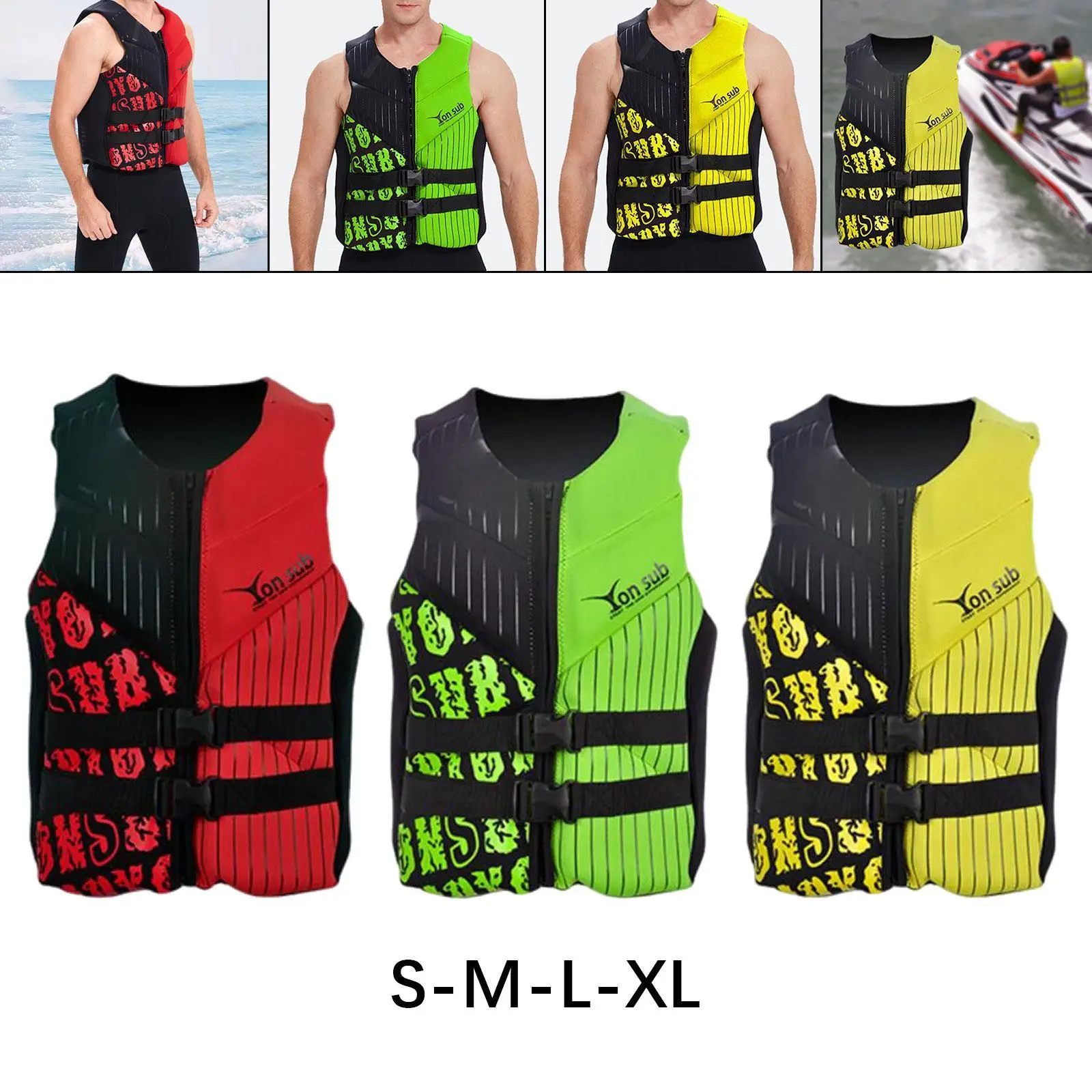 

Adult Life Vest Summer Zipper Life Jacket for Swimming Boating Water Sports Swimwear Swim Vest Buoyancy Aid Swim Jacket