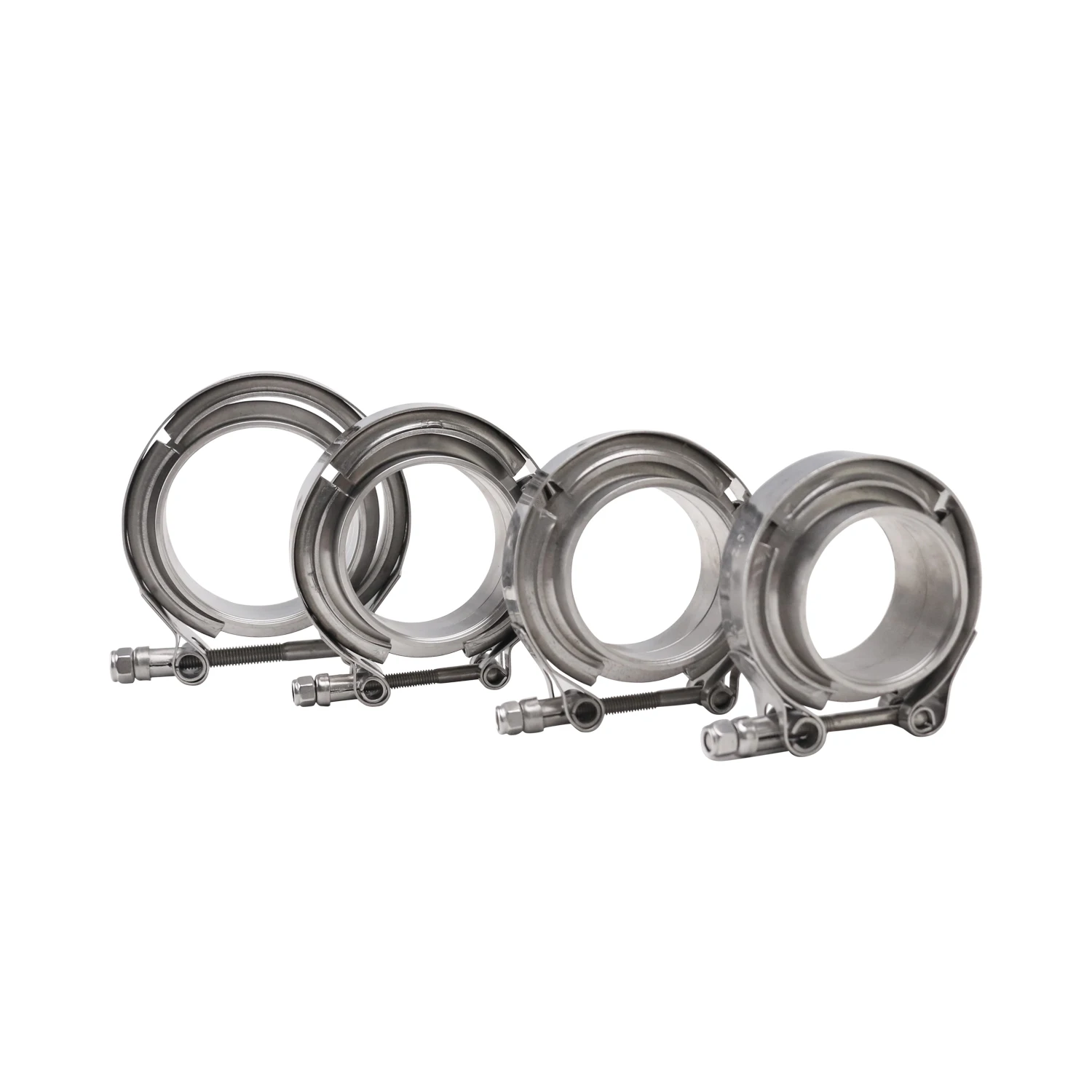 

Stainless Steel 304 Vband Clamp Exhaust Pipe V Band Clamp Flange Kit Turbo Quick release Car Accessories