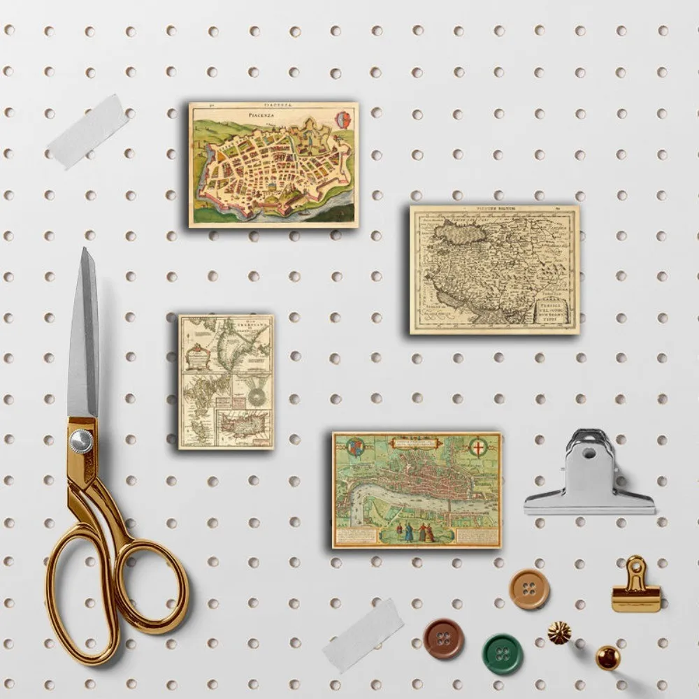 55 قطعة من ملصقات مجلة الخريطة البحرية ذات الورقة الكبيرة - متجر ملصقات BulingBulingBulingStickers كبير الحنين المقاوم للماء #5