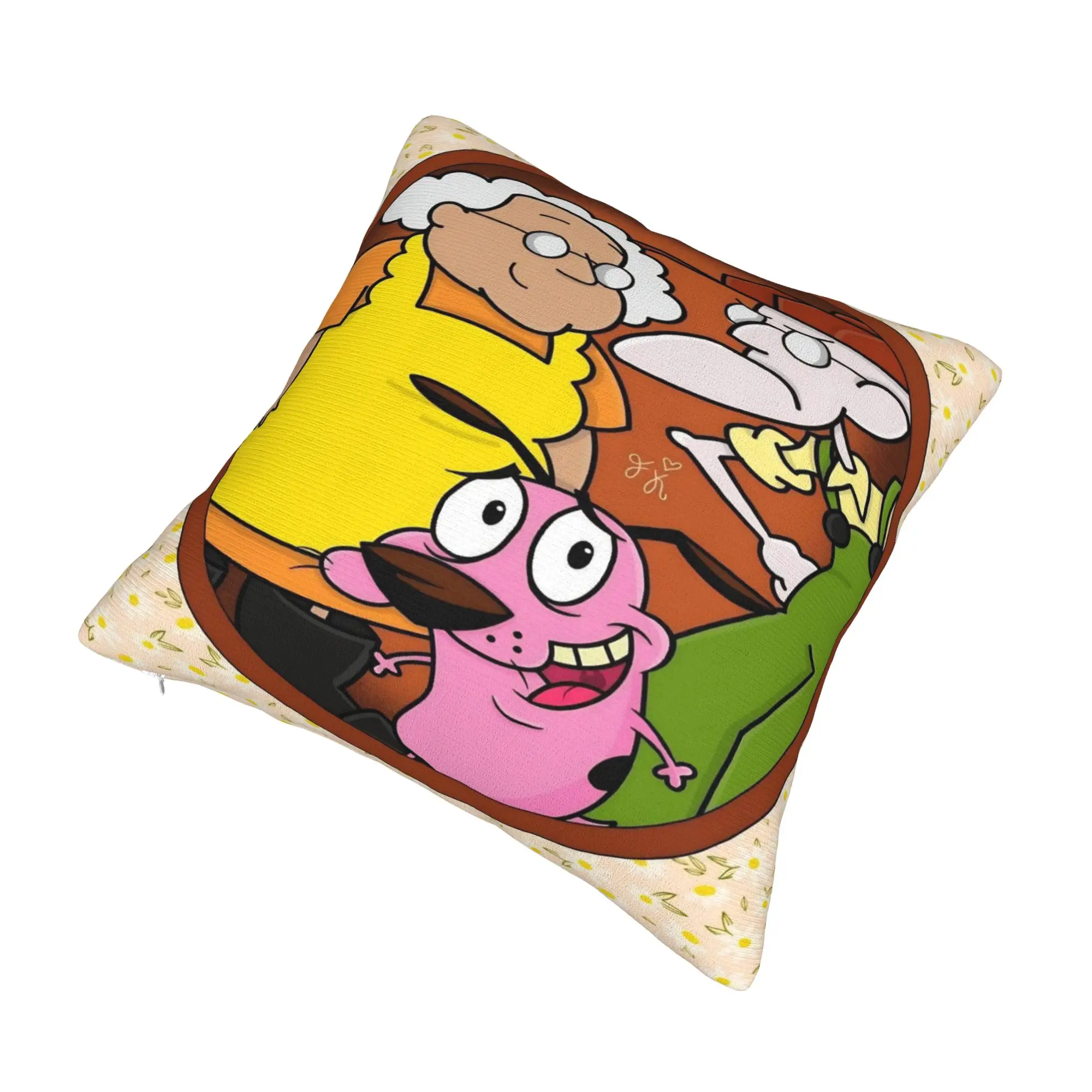 Decorative Pillowcase Courage the Cowardly Dog-D Merchandise Home  Pillow Case Cover Square Style Multi Size