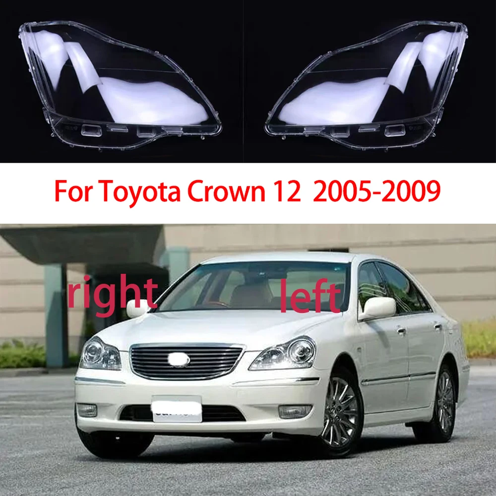 

Car Front Headlight Lens Cover For Toyota Crown 12 2005-2009 Transparent Plexiglass Replace Lampshade Glass Lens Lampshade Shell