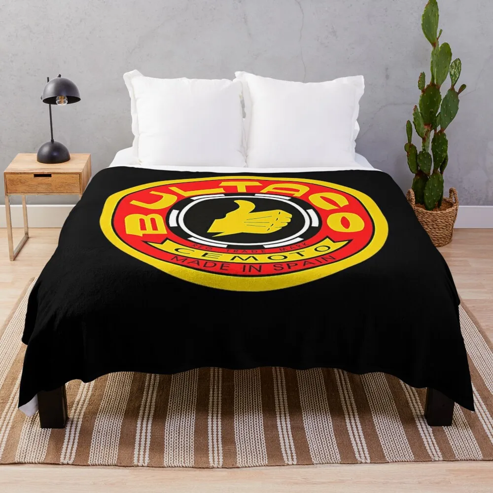 Bultaco Cemoto Motorcycle Logo T-Shirt Throw Blanket Beach Blanket Decorative Blankets Moving Blanket