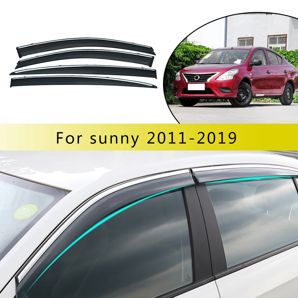 For Nissan Sunny N17 2011 2012 2013 2014 2015 2016 2017 2018 2019 Window Sun Rain Visor Car Styling Auto Accessories