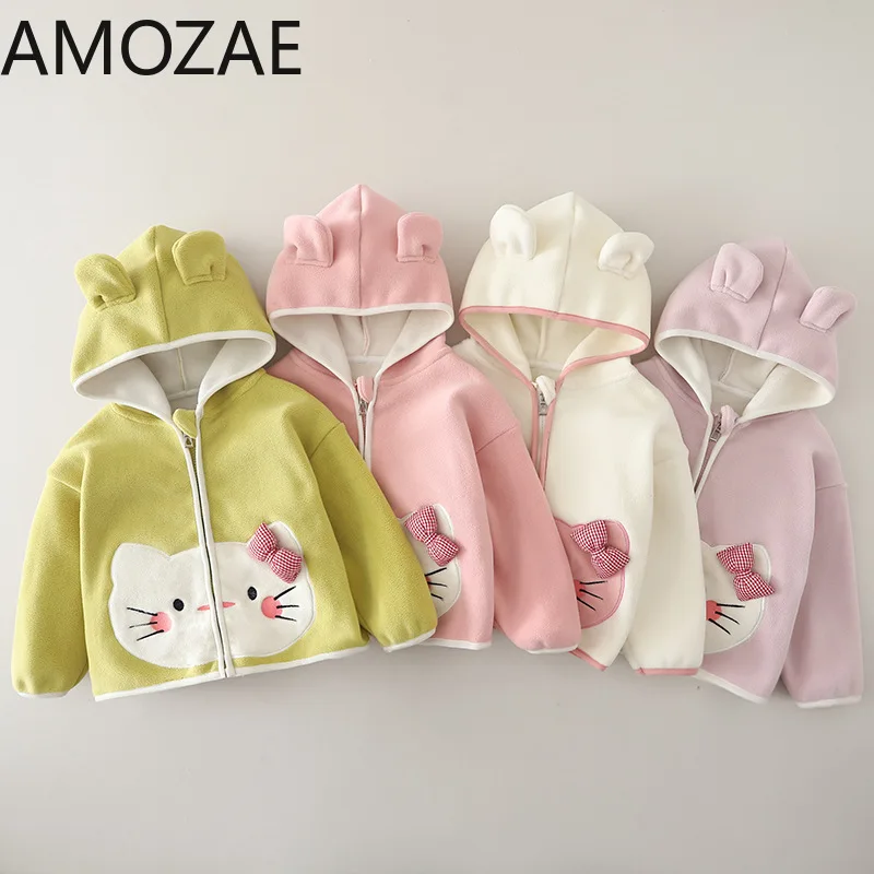 Dave Bella Children's Autumn Winter Warm Hooded Coat for Boys Girls Casual Soft Top Kids Warm Outdoor Outwear Jacket