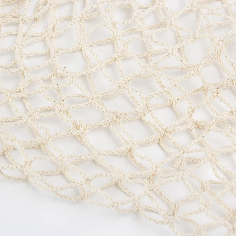 أكياس بقالة شبكية ممتازة ، أكياس إنتاج قابلة لإعادة الاستخدام ، مقبض طويل ، حمل شبكي ، خيط ، أكياس فواكه وخضروات